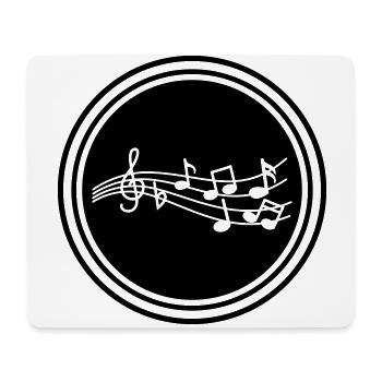 Musiknoten zeichen - Mousepad (Querformat) - Weiß - Vorne