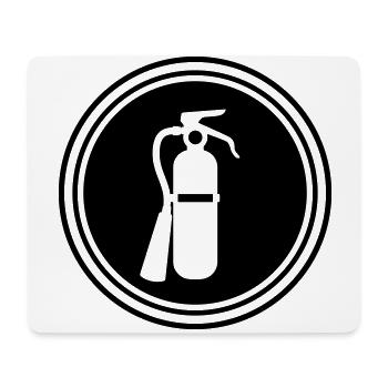 Symbole d’extincteur - Tapis de souris (format paysage) - blanc - Devant