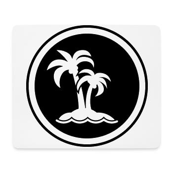 palme insel symbol - Mousepad (Querformat) - Weiß - Vorne