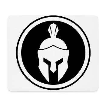 Spartaner Helm - Mousepad (Querformat) - Weiß - Vorne