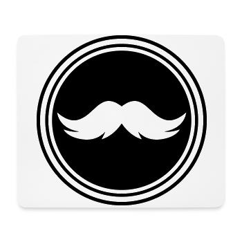 Symbole de moustache - Tapis de souris (format paysage) - blanc - Devant