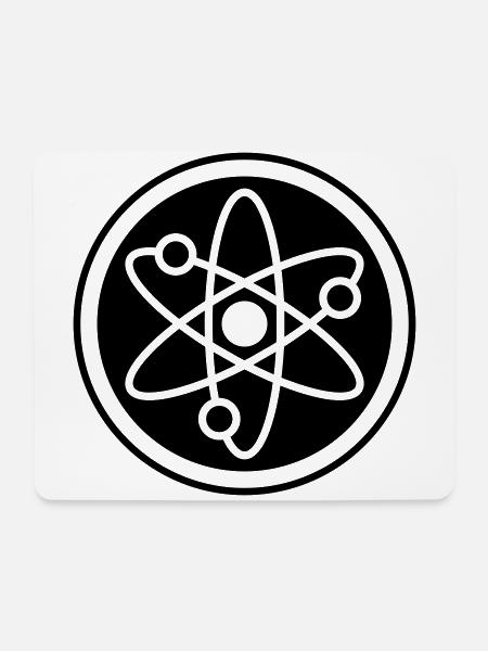 Atom Symbol - Mousepad (Querformat) - Weiß