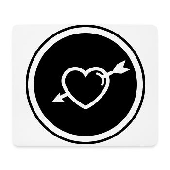 Heart symbol arrow - Mouse Pad (horizontal) - white - Front