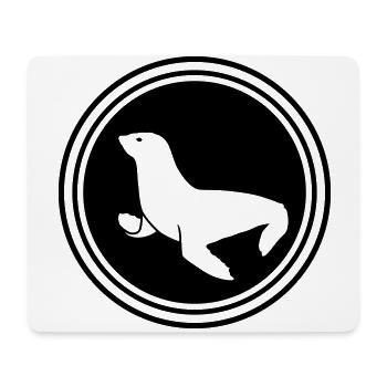seehund tier - Mousepad (Querformat) - Weiß - Vorne
