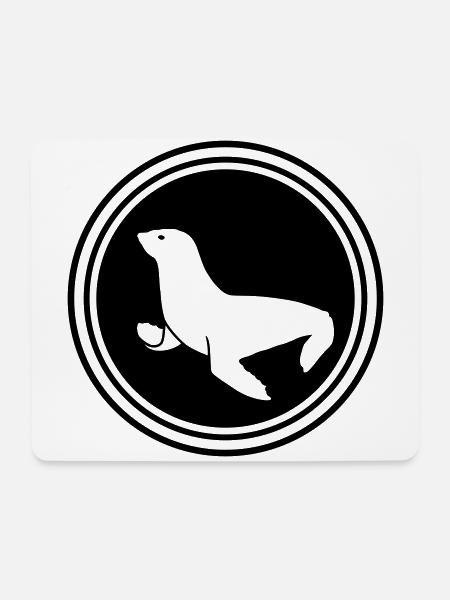 seehund tier - Mousepad (Querformat) - Weiß