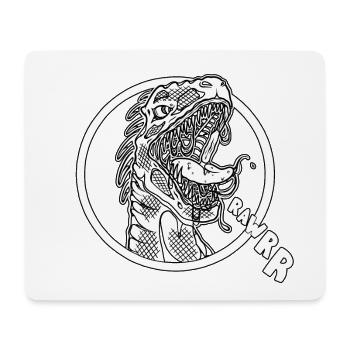 Dinosaure T-Rex Rawr - Tapis de souris (format paysage) - blanc - Devant