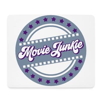 Les couleurs peuvent être modifiées | Accro au cinéma - Tapis de souris (format paysage) - blanc - Devant