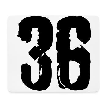 36 Number jersey - Mouse Pad (horizontal) - white - Front
