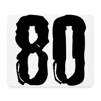 80 Zahl Trikot - Mousepad (Querformat) - Weiß - Vorne