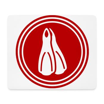 Silhouette diving Fins Diver - Tapis de souris (format paysage) - blanc - Devant