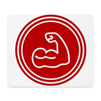 Muscles dumbbell icon - Mouse Pad (horizontal) - white - Front