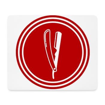 Shave Barber logo icon - Mouse Pad (horizontal) - white - Front