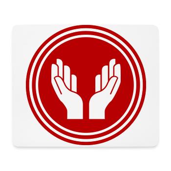 Hände Beten Icon - Mousepad (Querformat) - Weiß - Vorne