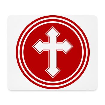 Cross symbol icon - Mouse Pad (horizontal) - white - Front