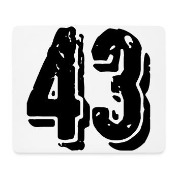 Maillot numéro 43 - Tapis de souris (format paysage) - blanc - Devant