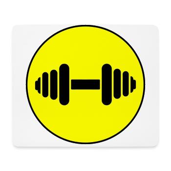 Dumbbell weights icon - Mouse Pad (horizontal) - white - Front