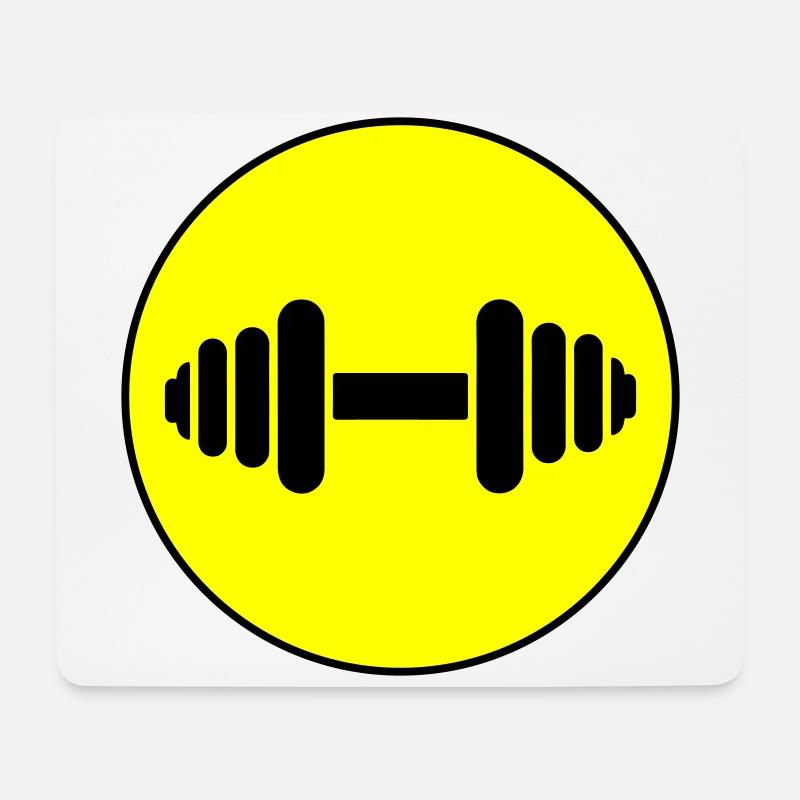 Hantel gewichte icon - Mousepad (Querformat) - Weiß