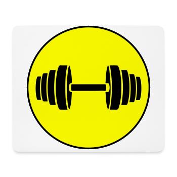 Dumbbell weight circle - Mouse Pad (horizontal) - white - Front
