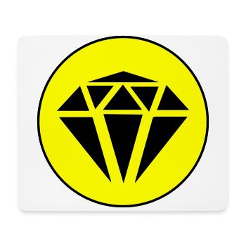 Cercle d’icônes de diamant - Tapis de souris (format paysage) - blanc - Devant