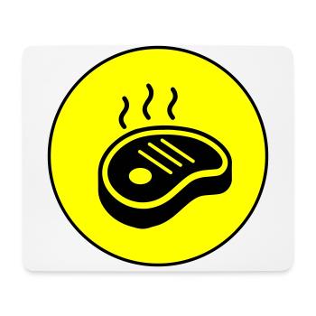 Steak icon circle - Mouse Pad (horizontal) - white - Front