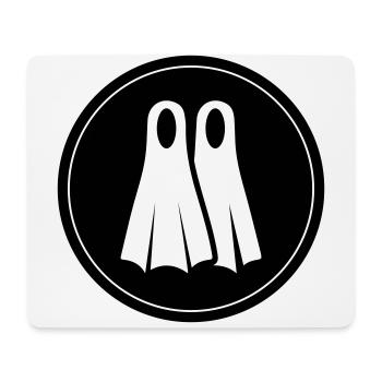 Cercle de nageoires de plongée - Tapis de souris (format paysage) - blanc - Devant
