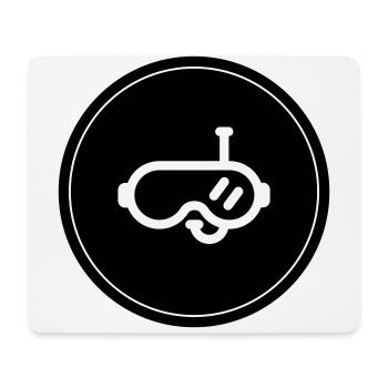 Cercle de lunettes de plongée - Tapis de souris (format paysage) - blanc - Devant