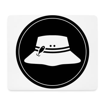 Cercle d’icônes de chapeau de pêche - Tapis de souris (format paysage) - blanc - Devant