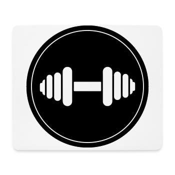 Hantel gewichte icon - Mousepad (Querformat) - Weiß - Vorne