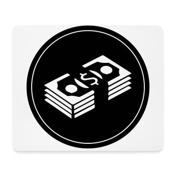 Geld Money Kreis - Mousepad (Querformat) - Weiß - Vorne