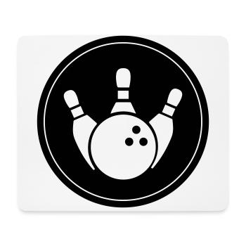 Kegeln Kegel Icon - Mousepad (Querformat) - Weiß - Vorne
