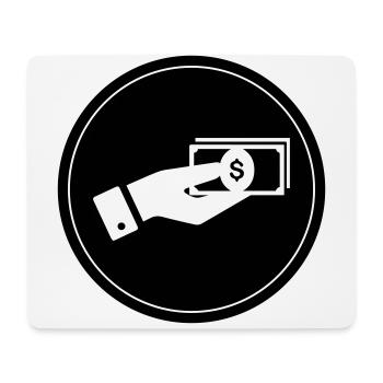 Geld Icon - Mousepad (Querformat) - Weiß - Vorne