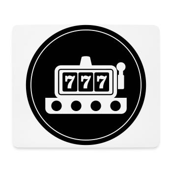 One-armed bandit circle - Mouse Pad (horizontal) - white - Front