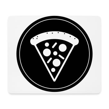Cercle d’icônes de pizza - Tapis de souris (format paysage) - blanc - Devant