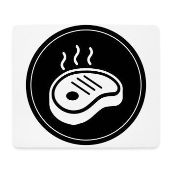 Steak icon Kreis - Mousepad (Querformat) - Weiß - Vorne