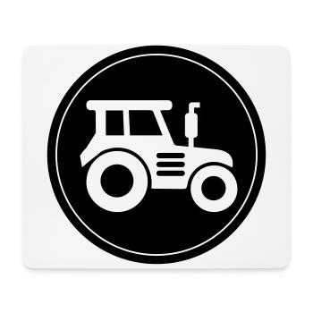 Cercle d’icônes de tracteur - Tapis de souris (format paysage) - blanc - Devant