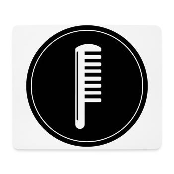 Kamm Friseur Kreis - Mousepad (Querformat) - Weiß - Vorne
