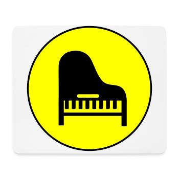 Klavier musik - Mousepad (Querformat) - Weiß - Vorne
