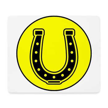 Horseshoe Symbol - Mouse Pad (horizontal) - white - Front