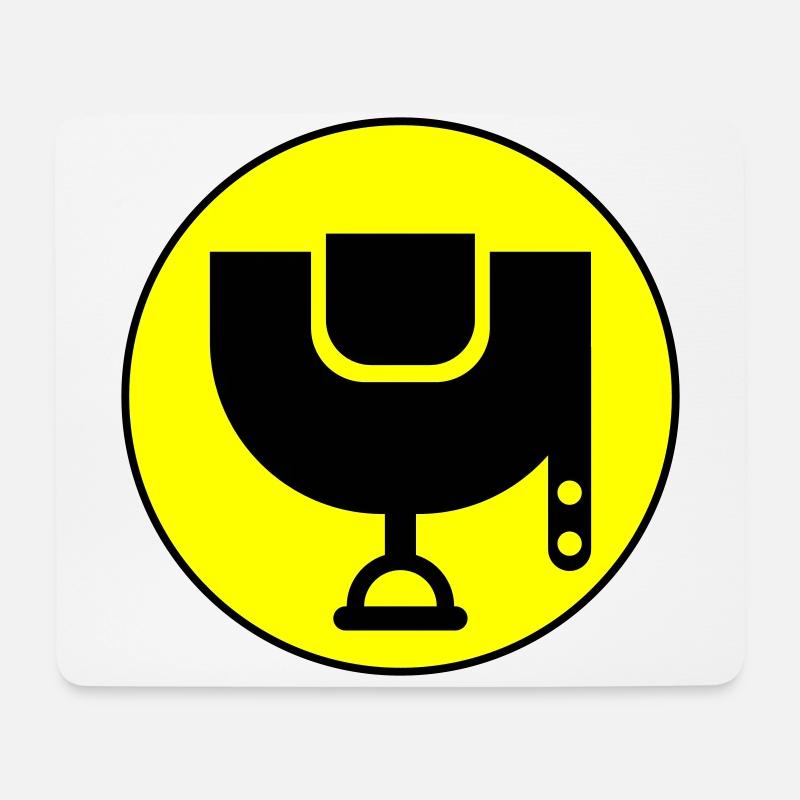 Sattel Symbol - Mousepad (Querformat) - Weiß