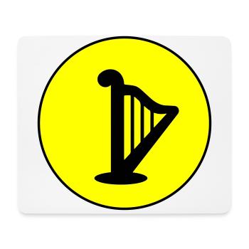 Harp symbol - Mouse Pad (horizontal) - white - Front