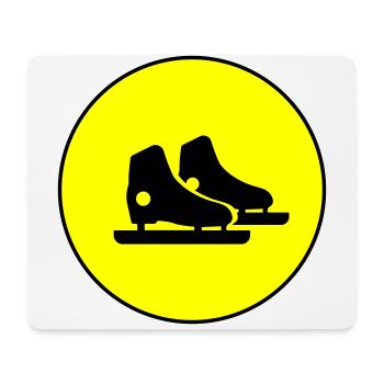 Patins de patinage artistique - Tapis de souris (format paysage) - blanc - Devant