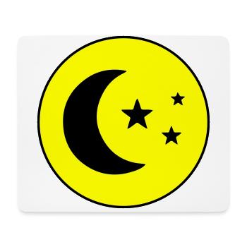 Mond Icon symbol - Mousepad (Querformat) - Weiß - Vorne