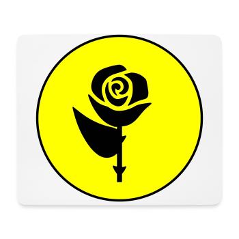 Rose icon Symbol - Mousepad (Querformat) - Weiß - Vorne