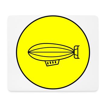 Symbole de l’icône Zeppelin - Tapis de souris (format paysage) - blanc - Devant