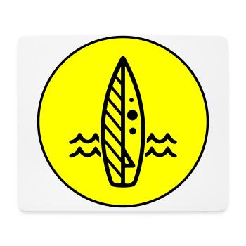 Surfbrett icon symbol - Mousepad (Querformat) - Weiß - Vorne