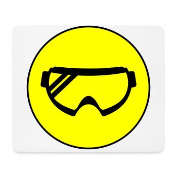 Skibrille icon - Mousepad (Querformat) - Weiß - Vorne
