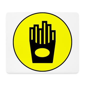 Pommes fast food symbol - Mousepad (Querformat) - Weiß - Vorne