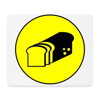 Bread icon symbol - Mouse Pad (horizontal) - white - Front