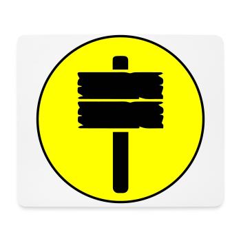 Wegweiser icon - Mousepad (Querformat) - Weiß - Vorne