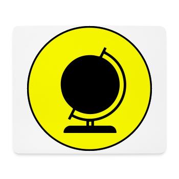 Globus symbol icon - Mousepad (Querformat) - Weiß - Vorne